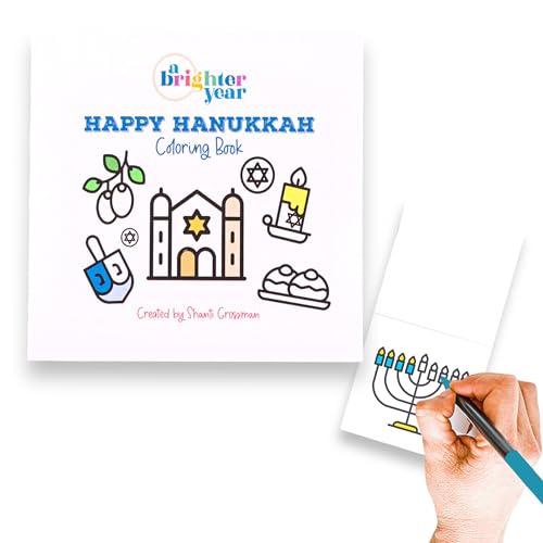 A Brighter Year Hanukkah Mini Coloring Book cover