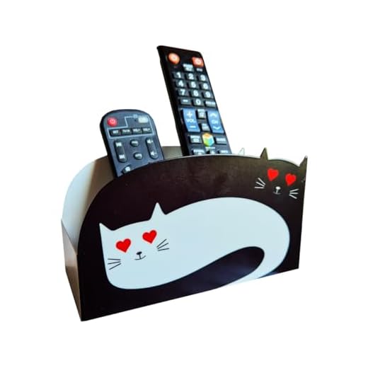Geguton – Porta Controle Remoto Gatos – Organizador Multiuso – Decoração Divertida para Quarto, Sala e Escritório