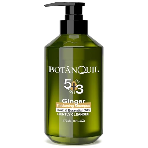 BOTANQUIL Ginger Hair Growth Shampoo, Thickening Shampoo 473 ml(16 fl.oz), For All Hair Types, with Herbal Essential Oils and Plant Extracts for Thinning Hair for Women and Men