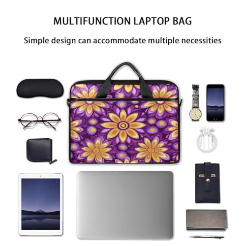 Bolsa Psychedelic Purple Flowers para Laptop 15 Pulgadas miniatura 7