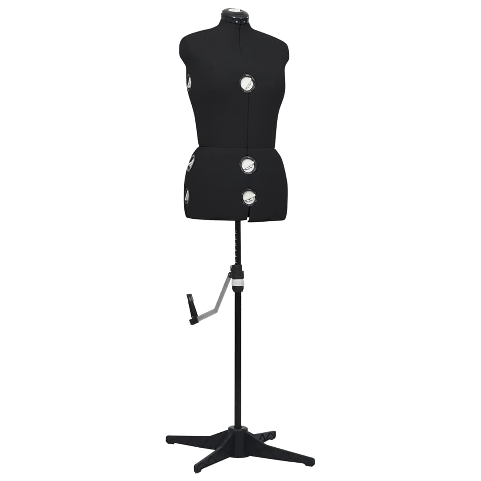 Maniquí de Sastre Ajustable para Diseñadores de Moda - Negro, Talla M/40-46