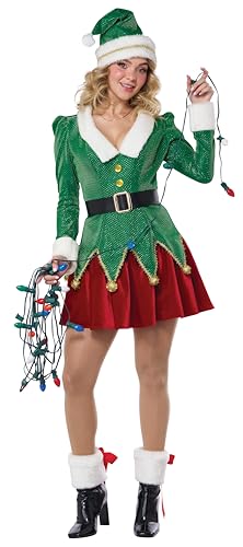 California Costumes, Very Merry Elf Costume, Women's Small