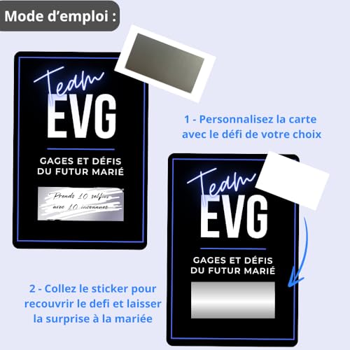 EVG Cartes à Gratter Gages et Défis, 10 Cartes Personnalisables – vue 4