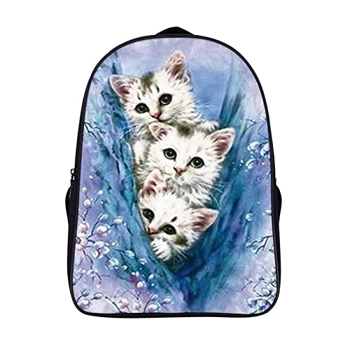 Sac à dos scolaire enfants chat mignon 40x28x16cm pour la rentrée