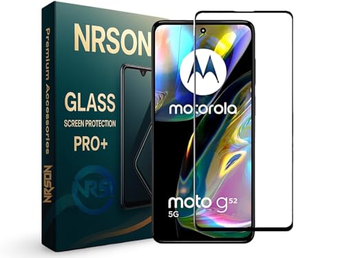 Image of NRSON Tempered Glass Screen Protector Compatible For MOTO G52 / Motorola G52 with Easy Self Installation Kit