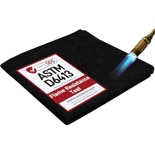 Image of Large 40x40Inch Welding Blanket Pad Fireproof Flame Retardant Fabric for Stove Wick | 5mm Thick Carbon Felt Heat Resistant Mat for Industrial, Smoker, Soldering, Firepit, Grill & Welding Applications