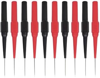 10PCS Sondes de Test pour Multimètre,Pointes de Touche de 0,7 mm, Pinces de Test Professionnelles avec étui de Protection Isolant,Adaptées à une Large Gamme d'Applications de Mesure Electrique