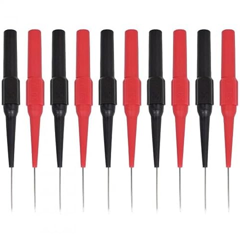 10 szt. sond testowych do multimetru, końcówki dotykowe 0,7 mm, profesjonalne zaciski testowe z izolacyjnym etui ochronnym, odpowiednie do szerokiego zakresu elektrycznych zastosowań pomiarowych