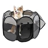 LAFYETTE. - USA Based, Dog Cat Playpen, Puppy Kitten Pet Playpen Indoor Outdoor, Portable Pop Up Dog Kennel Tent Crate Cage for Dog Cat Rabbits, Foldable Pet Enclosure, Removable Top Cover, 29' x 16'