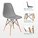 Furniwell Pre Assembled Modern Style Dining Chair Mid Century Modern DSW Chairs, Indoor Plastic Shell Lounge Plastic Side Chairs Set of 4 (Grey)