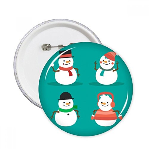 Joyeux Noël Bonhomme de neige festival badge bouton pour animer vos repas et fêtes de famille