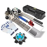 KJE 45 & 37 Degree Brake Line Flaring Tool Kit, Single Bubble Double Brake Flare Tool Kit, Profession Brake Line and Tubing Flaring Tool for 3/16', 1/4', 5/16', 3/8' Tubes