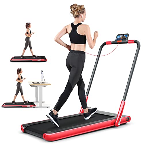 Image of Foldable Treadmills for Home, 2 in 1 Walking Pad Portable Folding Under DeskTreadmills with Walk and Jog & Run Modes for Office Treadmil