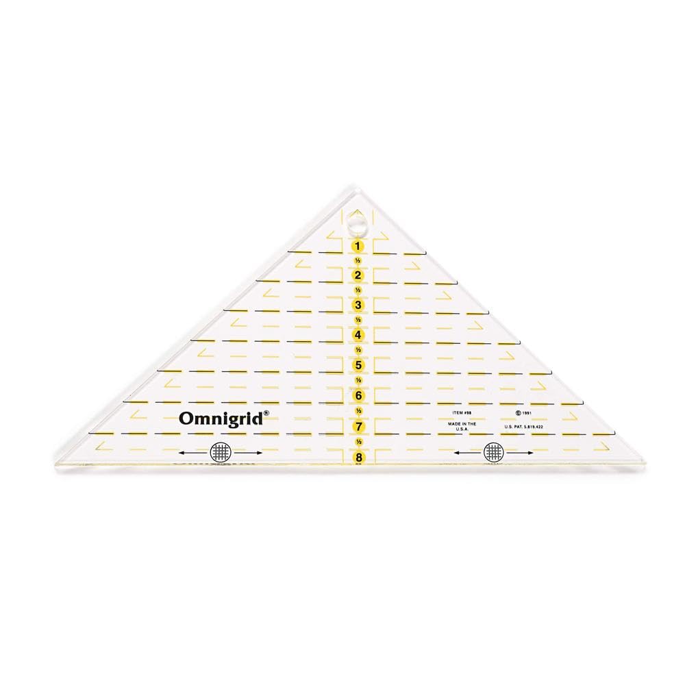Omnigrid Right Triangle Ruler Regla Triangular, 5 cm