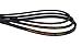 PIX NORTH A105 1/2x107 Black Rubber V-Belt