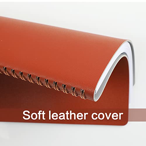 Q.z.art Monthly & Weekly 2023 Planner Calendar Notebook - Soft Leather Cover Daily Planner Monthly Planner Double Metal Coil Calendar Planner With Schedule Book Black #TOP5