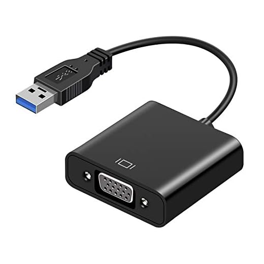 USB 3.0 to VGA Adapter,USB to VGA 1080P Multi-Display Video Converter for Laptop, Desktop, PC, Monitor, Projector, HDTV,Compatible with Win 7/8/8.1/10 (USB to vga)