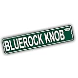 North Carolina Mountains Pick Your Mountain Compatible/Replacement for Bluerock Knob United States Mountain Aluminum Metal Tin Street Sign Style Home Decor For Man Cave Poker Tavern Game Room