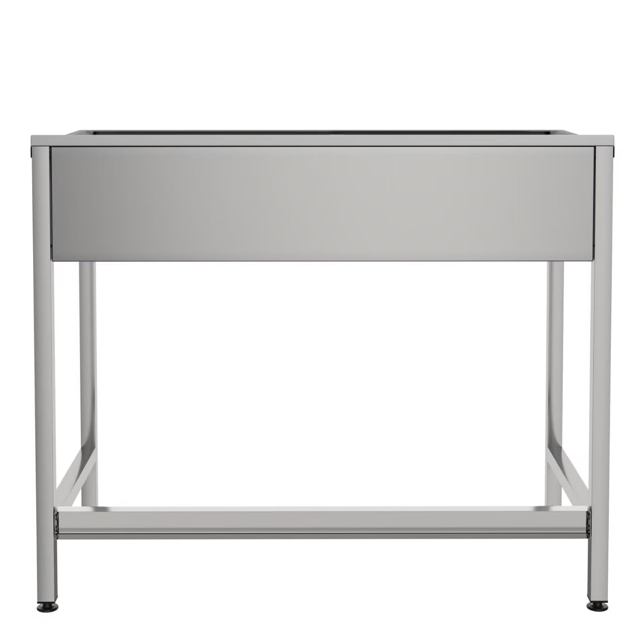 Fregadero Industrial Acero Inoxidable, 1 Seno con Escurridor, 1000x500x850 mm, Acabado Pulido Satinado, Ideal Hostelería y Cocina Profesional (Sin Grifo, Seno Izquierda)