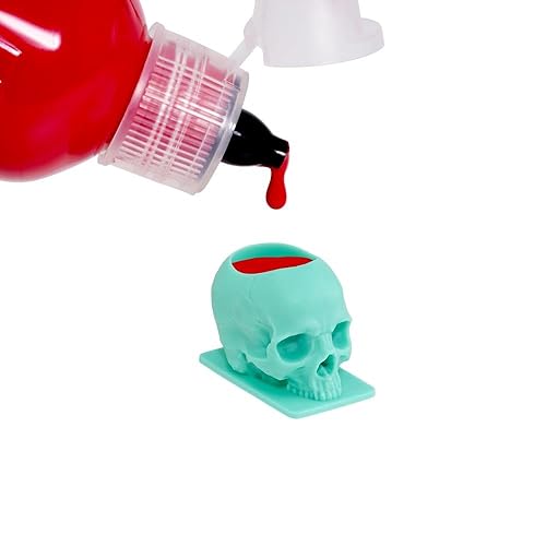 Saferly Skull Ink Caps - Tamaño #16 (grande), bolsa de 200 unidades, color azul claro