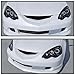 SPEC-D TUNING Black Smoke Dual Halo Projector Headlights Compatible with 2002-2004 Acura RSX, Left + Right Pair Headlamps Assembly