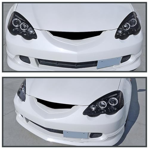 SPEC-D TUNING Black Smoke Dual Halo Projector Headlights Compatible with 2002-2004 Acura RSX, Left + Right Pair Headlamps Assembly - Image 3