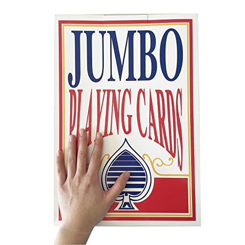 Yuanhe Jumbo Large Playing Cards Giant Deck Of Cards Oversized Full Deck Huge Poker For Casino Party Decorations, 10.5X14.5 Inch #TOP2