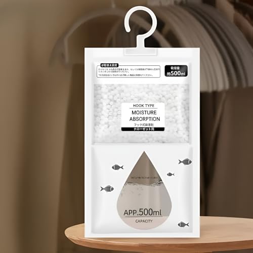 Moisture Absorber, 10-Pack, Dehumidifier Bags with Hanger, 0.5-Liter Storage Tank, Unscented, Ideal for Cabinets, Closets, Storage Areas by Generic - Image 8