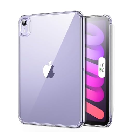 ESR for iPad Mini 7 A17 Pro Case, iPad Mini 7th/6th Generation Case (2024/2021), Slim and Light, Shock and Drop Protection, Yellowing Resistant, Hard Back, Supports Pencil Pro & Pencil(USB-C), Clear