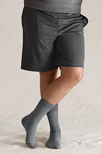Lands' End Men's Seamless Toe Cotton Rib Dress Socks (3-pack)2