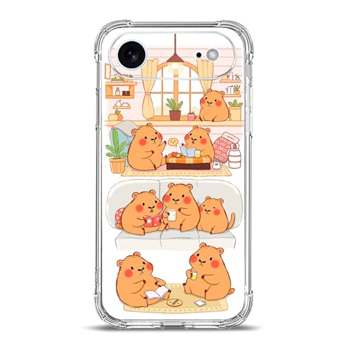 Coque iPhone Air mignon Capybara au salon pour égayer votre espace de travail