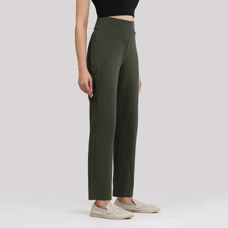 Image of BlissClub Women's Straight Fit Mid Rise Pants