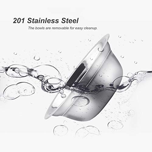 Festnight Tigela de Comida para Animais de Estimação fixa Tigela de Água para Cães Tigela de Água pa