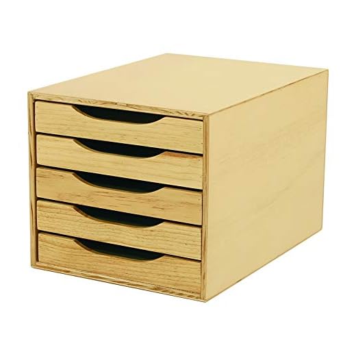 Caixa de Arquivo 5 gavetas, Mad. Pinus Luxo - Souza & Cia, (Ref: 3315)