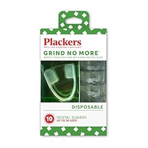 Plackers Grind No More Zahnschutz für Zähneknirschen, Blau, 10 Stück