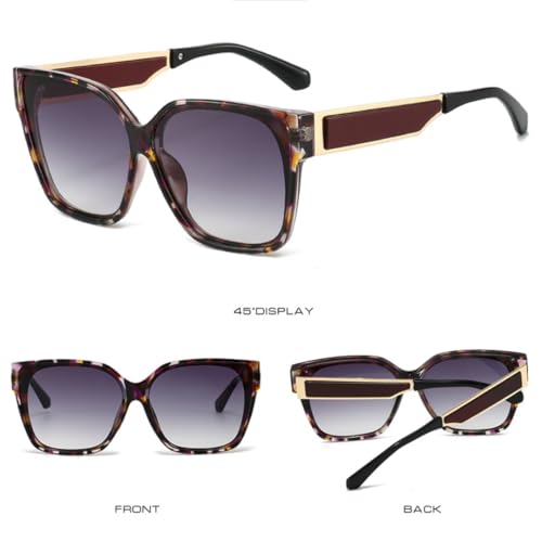 Lunettes de soleil femme patchwork de luxe tendance été