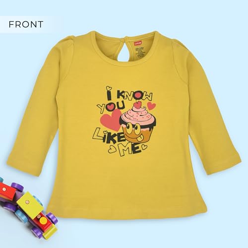 Image of LuvLap Baby Girls 100% Cotton Full Sleeve Girls Top, Pack of 02