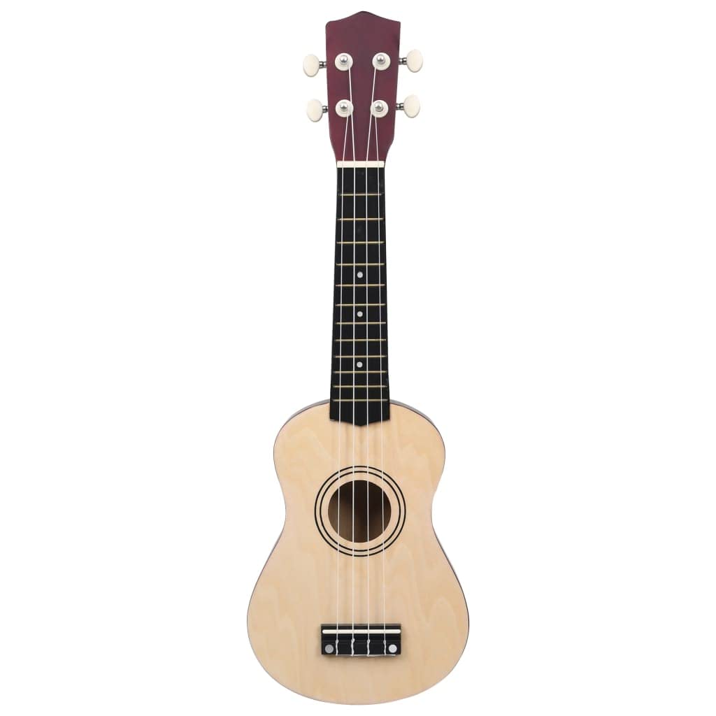 Sopran-Ukulelen-Set mit Tasche für Kinder, helles Holz, 53,3 cm, Artikelfarbe: helles Holz