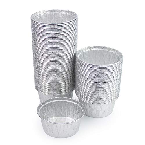 100 Pirottini In Alluminio Per Muffin E Torte - 450 Ml - Monouso E Riutilizzabili