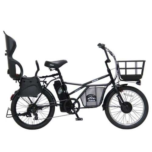 ヱビス自転車 ミニベロカーゴ 電動アシスト自転車 GRC-515L-R 20インチ シマノ製外装7段変速[本体:マットブラック×子乗せ:ブラック][ 自転車 電動自転車 電動アシスト シマノ SHIMANO 大阪府 堺市]