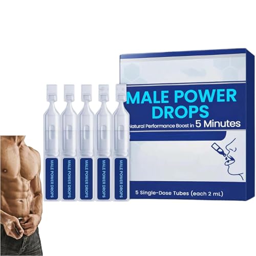 Gotas para el Poder Masculino, Retraso de Goteo para Hombres de Larga Duración, Apoyo Instantáneo de Energía y Resistencia, Resultados de Acción Rápida (1pcs)