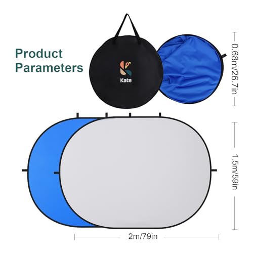 Fondo Plegable Kate 1.5x2 m Azul Gris miniatura 3