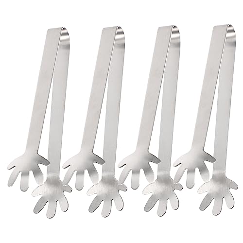 STOBAZA Elegant Clip Trumpet 430 Stainless Steel Delicate Sugar Tongs for Daily Use