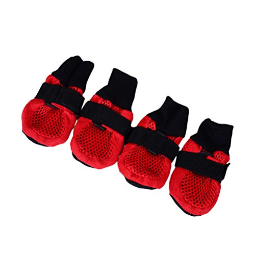 POPETPOP 1 conjunto de lindos sapatos antiderrapantes para cães – Sapatos para cães de malha respirá