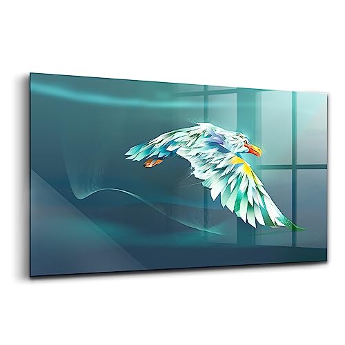 Peinture sur verre durable 140x70cm de l'aigle pour une décoration luxe