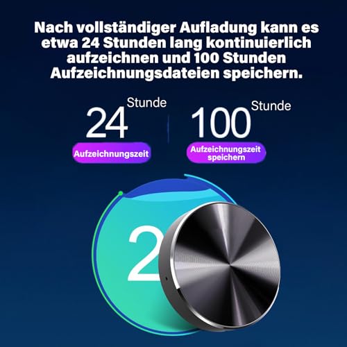 Diktiergerät Mini,Aufnahmegerät Spionage,Spion abhörgerät,Spion digital Voice Recorder