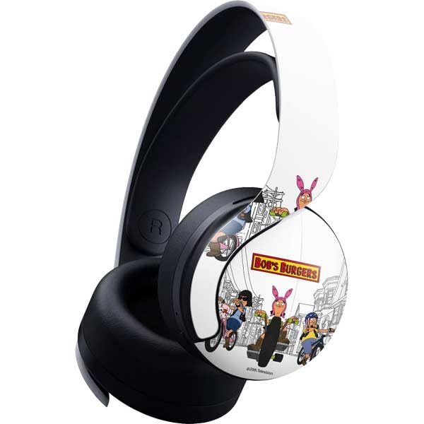 Skinit Decal Gaming Skin Compatible with Pulse 3D Wireless Headset for PS5 - Officially Licensed Bobs Burgers Bike Squad Design