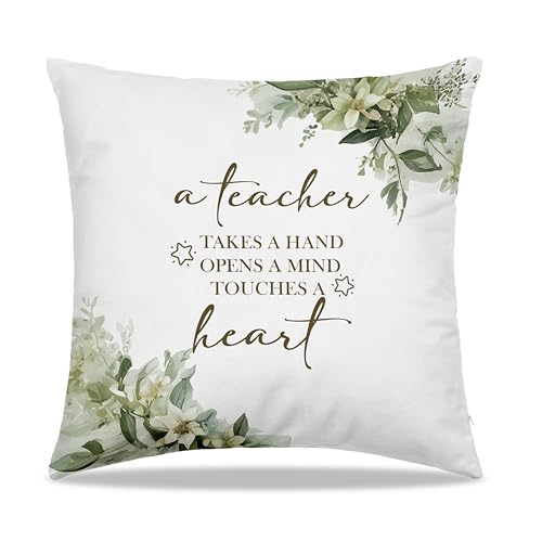 Dibor Teacher Appreciation Pillow Cover 18x18 Sage Green