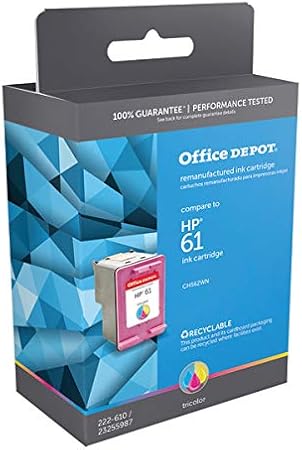 Amazon.com: Office Depot 61 (Tricolor cartucho de tinta remanufacturados HP  61/ch562wn), od562wn : Productos de Oficina