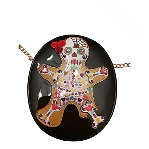 Sac main bandouliere Betsey Johnson Kitsch verni noir haut de gamme